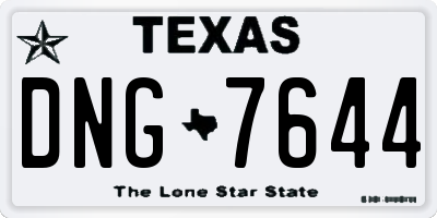 TX license plate DNG7644