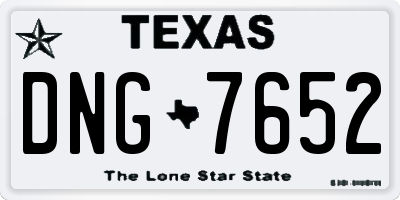 TX license plate DNG7652