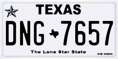 TX license plate DNG7657