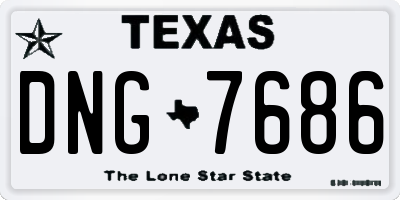 TX license plate DNG7686