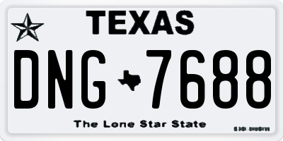 TX license plate DNG7688