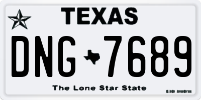 TX license plate DNG7689