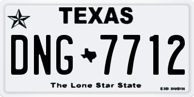 TX license plate DNG7712