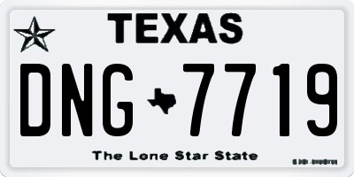 TX license plate DNG7719
