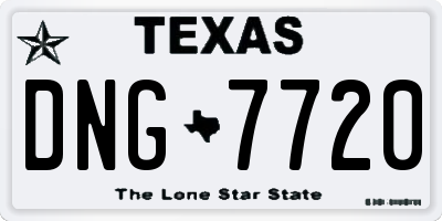 TX license plate DNG7720