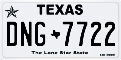TX license plate DNG7722