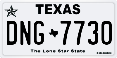 TX license plate DNG7730