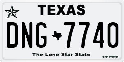 TX license plate DNG7740
