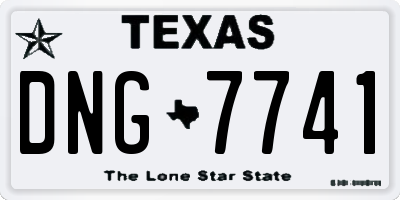 TX license plate DNG7741