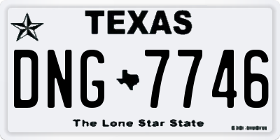 TX license plate DNG7746