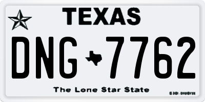 TX license plate DNG7762