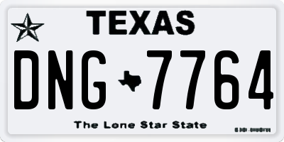 TX license plate DNG7764