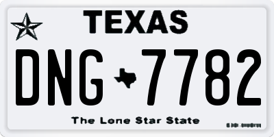 TX license plate DNG7782