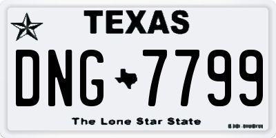 TX license plate DNG7799