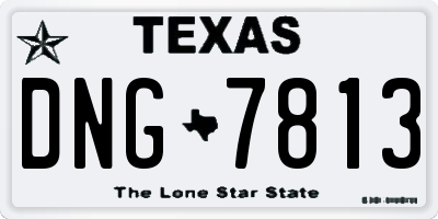 TX license plate DNG7813