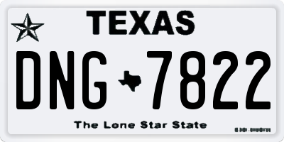 TX license plate DNG7822