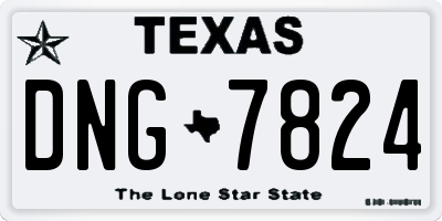 TX license plate DNG7824