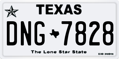 TX license plate DNG7828