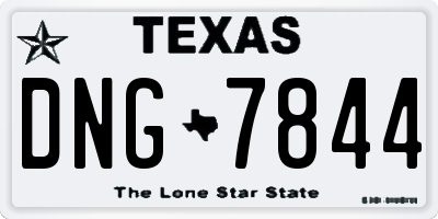 TX license plate DNG7844