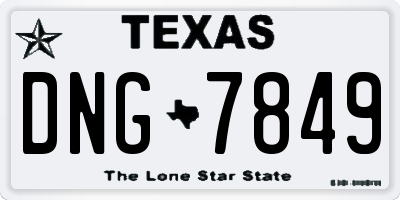TX license plate DNG7849
