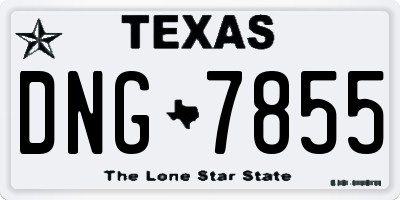 TX license plate DNG7855