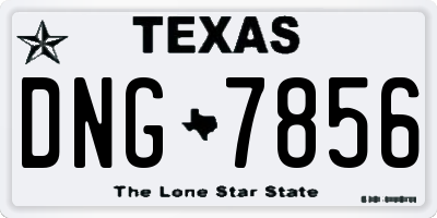 TX license plate DNG7856