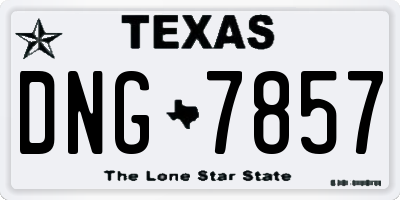 TX license plate DNG7857
