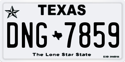 TX license plate DNG7859