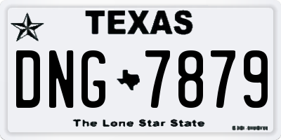 TX license plate DNG7879