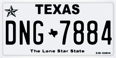TX license plate DNG7884