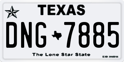 TX license plate DNG7885