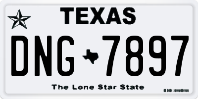 TX license plate DNG7897