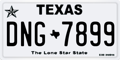 TX license plate DNG7899