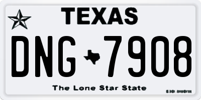 TX license plate DNG7908