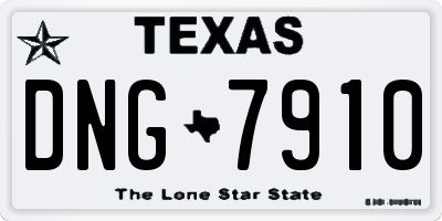 TX license plate DNG7910