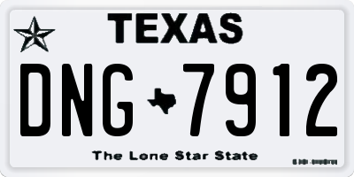 TX license plate DNG7912