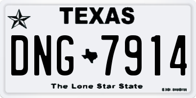 TX license plate DNG7914