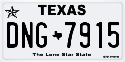 TX license plate DNG7915
