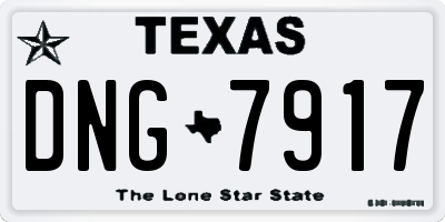 TX license plate DNG7917