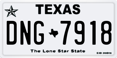 TX license plate DNG7918