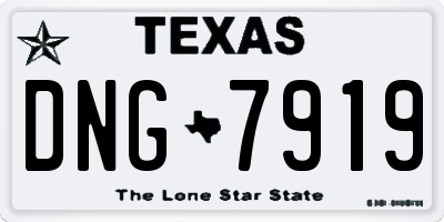 TX license plate DNG7919