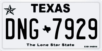 TX license plate DNG7929