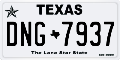 TX license plate DNG7937