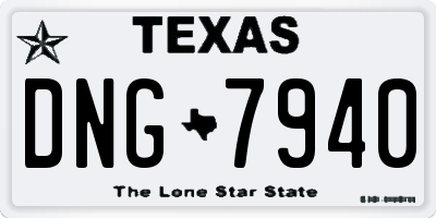 TX license plate DNG7940