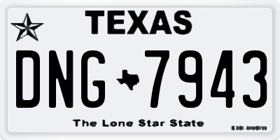 TX license plate DNG7943