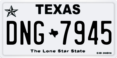 TX license plate DNG7945