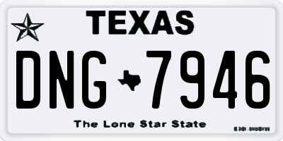 TX license plate DNG7946