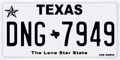TX license plate DNG7949