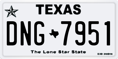TX license plate DNG7951