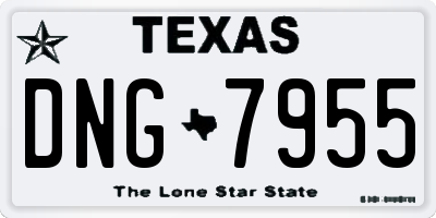 TX license plate DNG7955